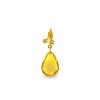 Χρυσό μενταγιόν με Lemon Quartz και διαμάντια - M318483LQ
