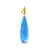 Χρυσό μενταγιόν με Blue Topaz και διαμάντια - M318507BT