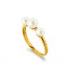 Δαχτυλίδι Κ18 χρυσό με μαργαριτάρια Akoya - G317283