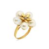 Δαχτυλίδι Κ14 χρυσό με μαργαριτάρια Fresh Water - G309445