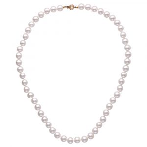 Κολιέ με μαργαριτάρια Akoya και χρυσό κούμπωμα K14 - M123541