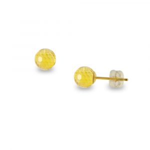 Σκουλαρίκια σε Κ14 χρυσή βάση και Lemon Quartz - M122100L