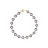 Βραχιόλι με χρυσό Κ14 κούμπωμα και γκρι μαργαριτάρια - M123920