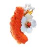 Καρφίτσα - μενταγιόν με κοράλλια και μαργαριτάρια από επιχρυσωμένο μέταλο με ασήμι - C123967